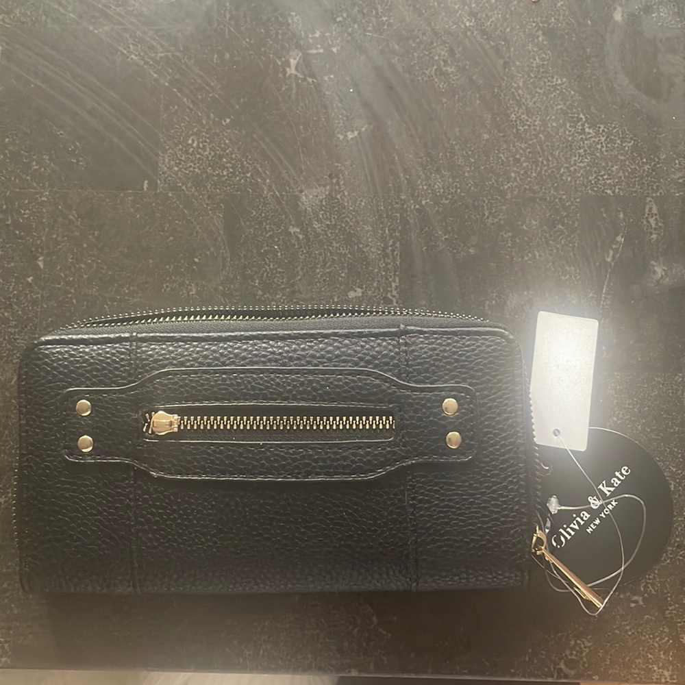 Black wallet purse
